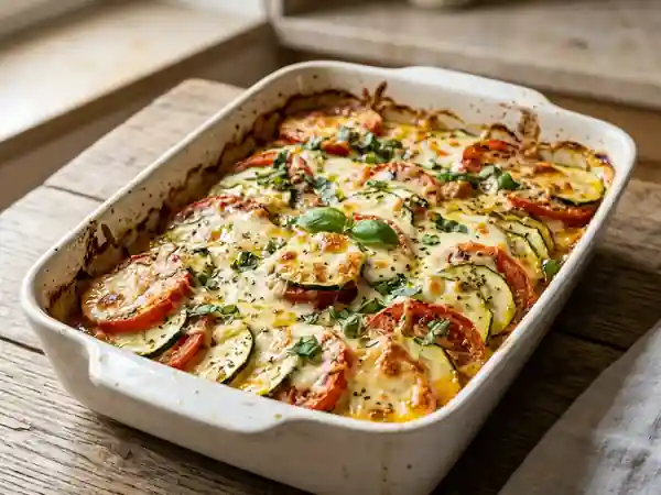 Gratin de courgettes à l'italienne fondant et savoureux - Photo de présentation