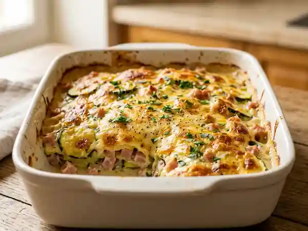 Gratin de courgettes fondant au jambon - Photo de présentation