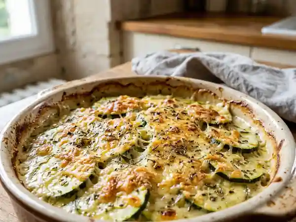 Gratin de Courgettes Crémeux et Savoureux pour une Personne - Photo de présentation