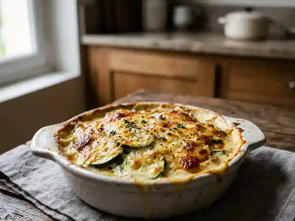 Gratin de courgettes fondant et doré - Photo de présentation