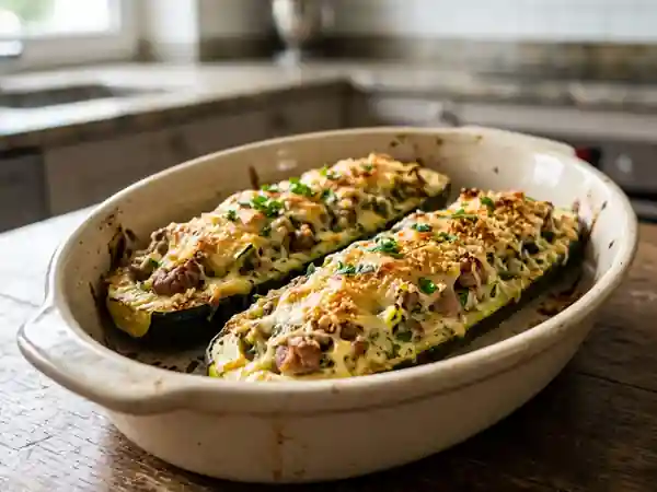 Courgettes farcies à la cervelle fondante - Photo de présentation