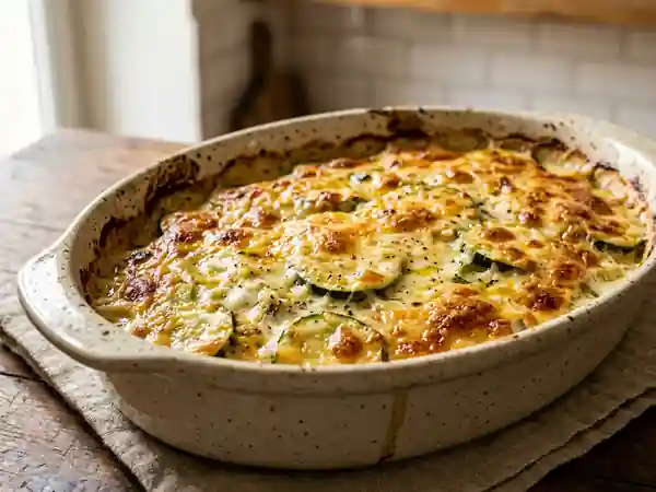 Courgettes fondantes gratinées au Cantal - Photo de présentation