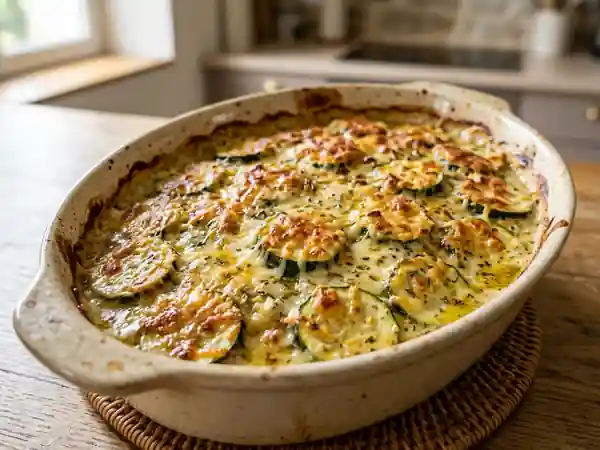 Gratin de courgettes frais et léger pour canicule - Photo de présentation