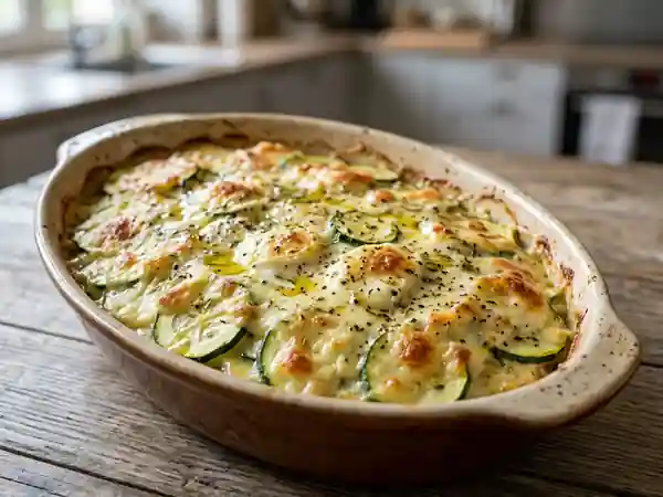 Gratin de courgettes léger au fromage de chèvre facile et rapide - Photo de présentation