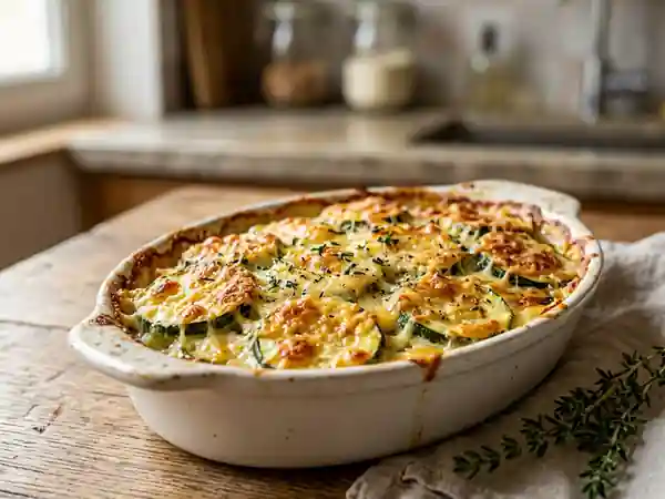 Gratin de courgettes fondant et doré - Photo de présentation