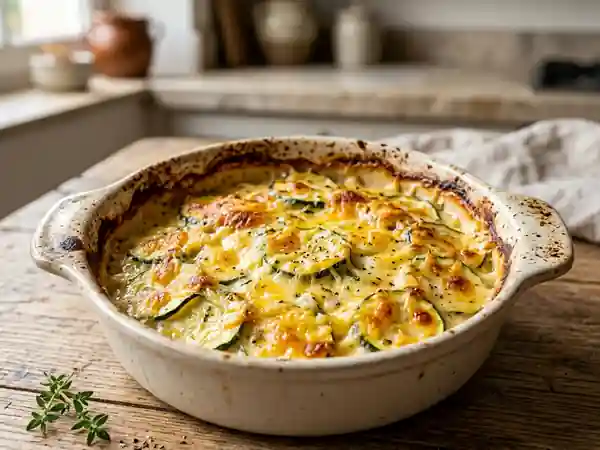 Gratin de courgettes rapide et savoureux pour une personne - Photo de présentation