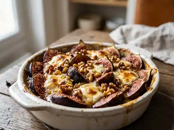 Figues rôties, miel et éclats de noix - Photo de présentation