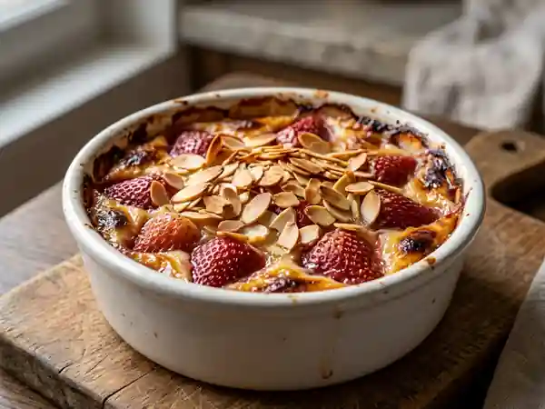 Fraises Rôties, Crème Onctueuse et Amandes - Photo de présentation