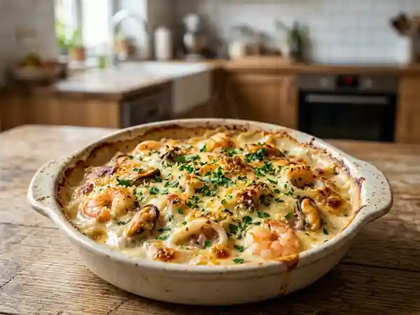 Gratin marin au croustillant de chapelure - Photo de présentation