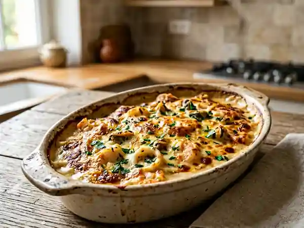 Gratin de la mer fondant et sa croûte dorée - Photo de présentation