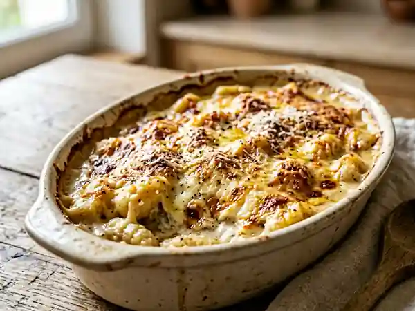 Gratin de gnocchis au parmesan fondant et croustillant - Photo de présentation