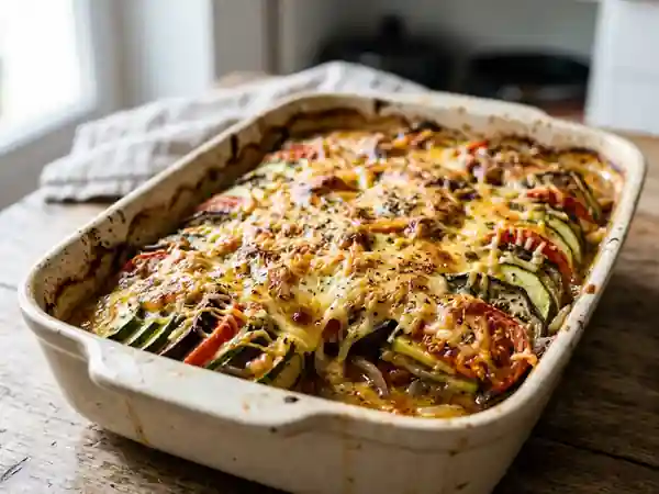Gratin de légumes d'été fondant et savoureux - Photo de présentation