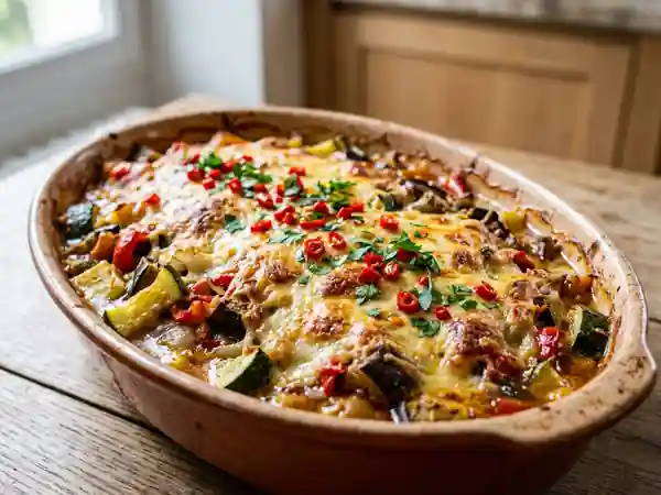 Gratin de légumes du soleil fondant et pimenté - Photo de présentation