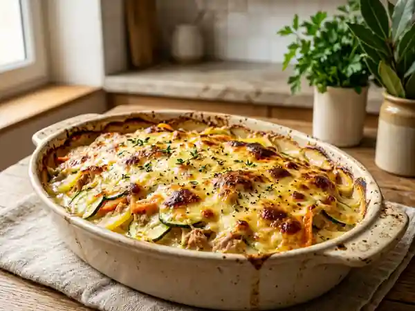 Gratin de légumes savoureux au thon : recette facile et gourmande - Photo de présentation