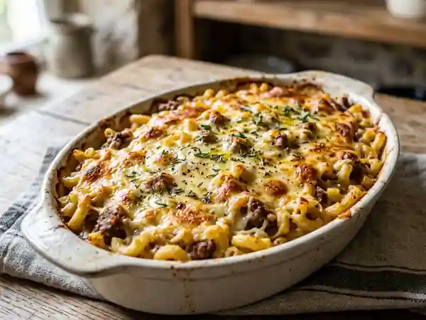 Macaronis gratinés à l'agneau fondant - Photo de présentation