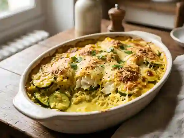 Gratin de poisson fondant au curry - Photo de présentation