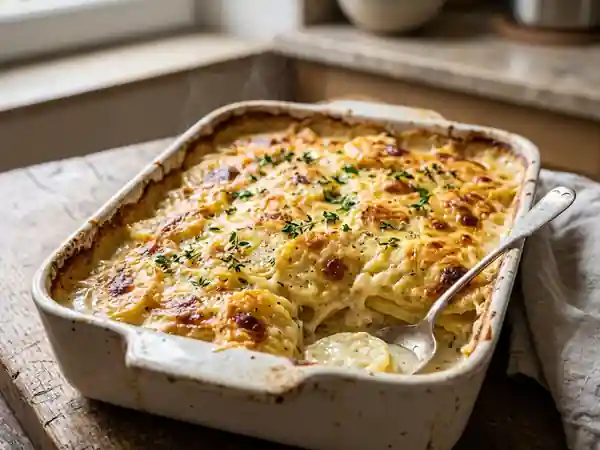 Gratin de pommes amandine fondant - Photo de présentation