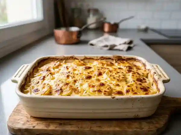 Gratin de pommes de terre crémeux et parfumé - Photo de présentation