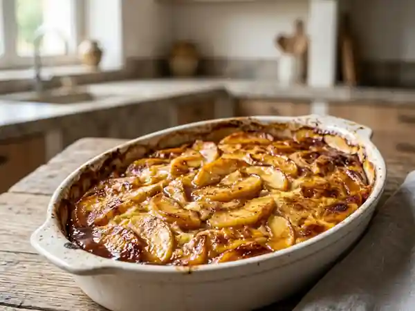 Gratin de pommes fondant à la cannelle - Photo de présentation