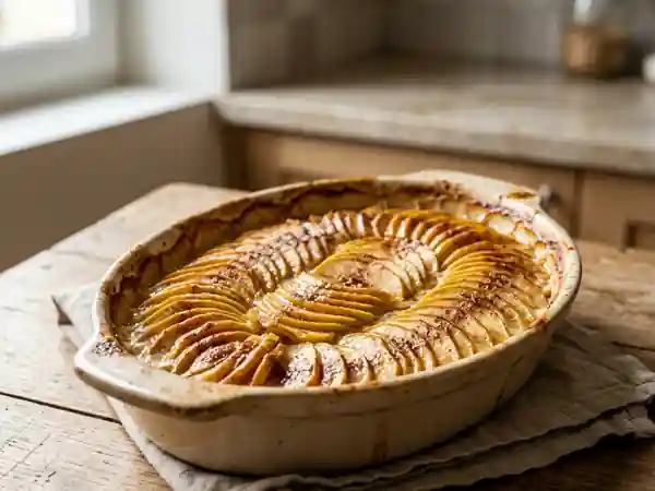 Pommes fondantes au sucre roux et cannelle - Photo de présentation