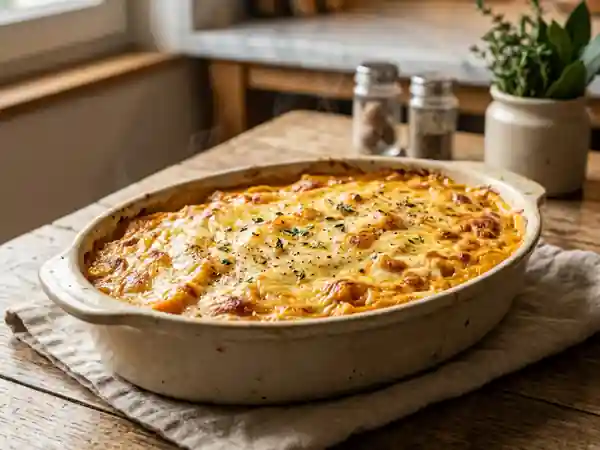 Gratin de potiron fondant et savoureux pour une personne - Photo de présentation