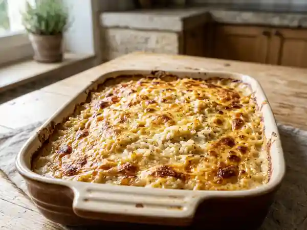 Gratin de riz fondant et muscade - Photo de présentation