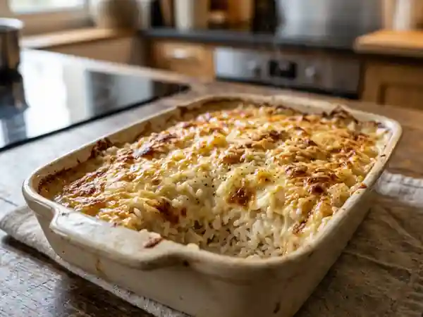 Gratin de riz onctueux à la muscade - Photo de présentation