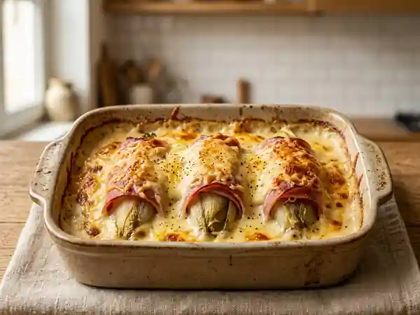 Chicons au gratin fondants et dorés - Photo de présentation