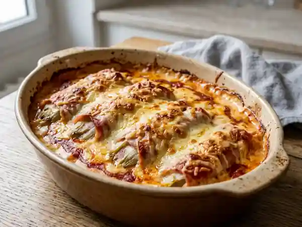 Endives au jambon, sauce tomate et béchamel - Photo de présentation