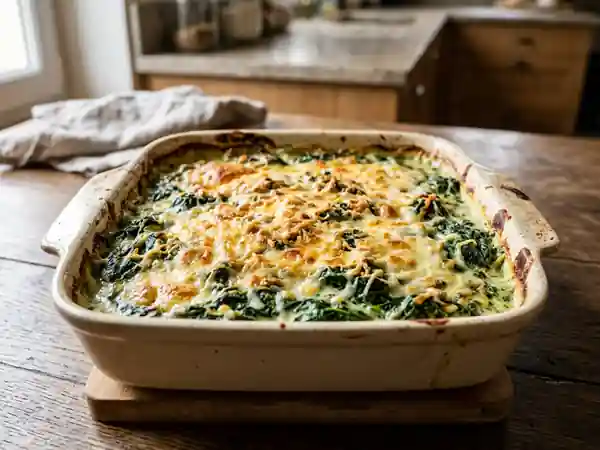 Épinards onctueux au fromage gratiné - Photo de présentation