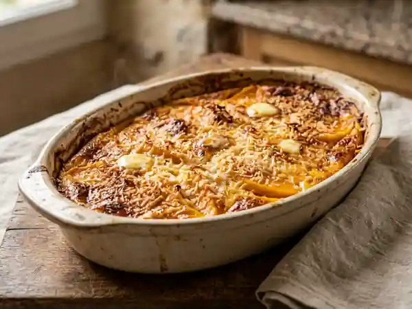 Gratin de mangue rôti à la noix de coco - Photo de présentation