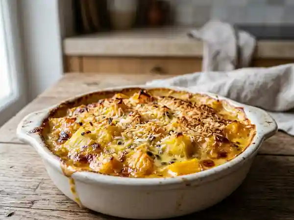 Gratin exotique rôti à la noix de coco - Photo de présentation