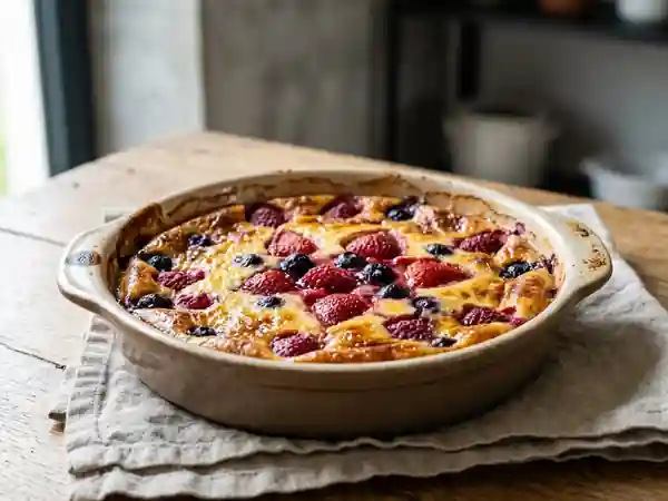 Gratin fondant aux fruits rouges frais - Photo de présentation