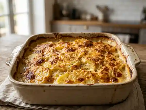 Gratin gourmand au fromage et pommes de terre fondantes - Photo de présentation