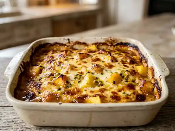 Gratin de fruits exotiques caramélisés - Photo de présentation