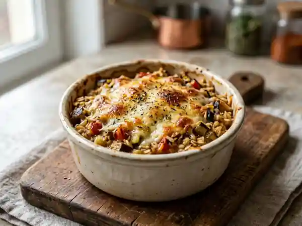 Gratin fondant d'avoine aux légumes du soleil - Photo de présentation