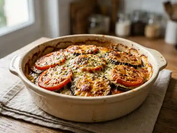 Gratin d'Aubergines et Tomates Fondantes - Photo de présentation