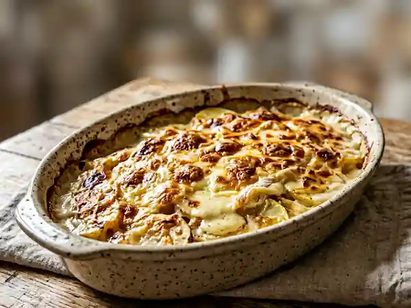 Gratin savoureux au reblochon fondant pour une personne - Photo de présentation