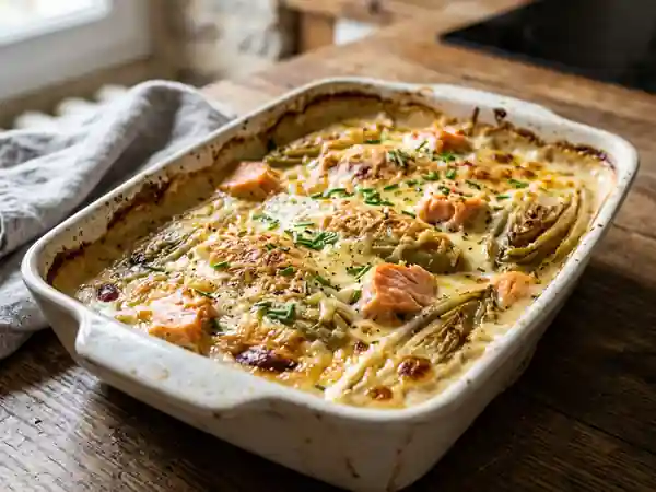 Gratin de chicons fondant au saumon fumé - Photo de présentation