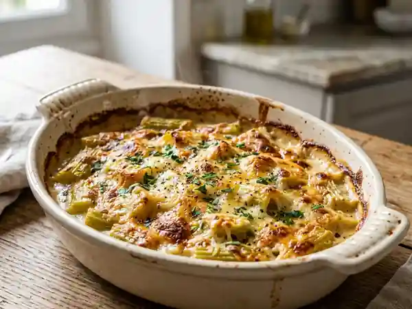 Gratin de céleris braisés au fromage fondu - Photo de présentation