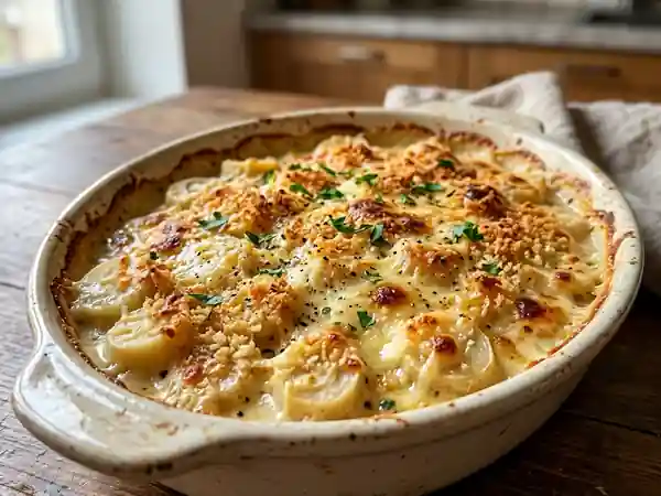 Cœurs de palmier gratinés à la crème et chapelure - Photo de présentation