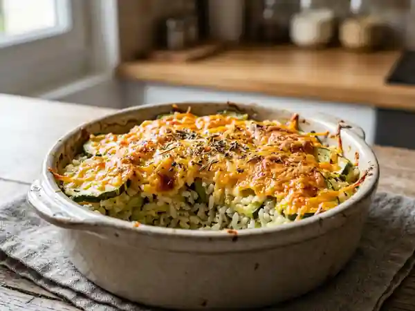 Gratin fondant courgettes et mimolette dorée - Photo de présentation