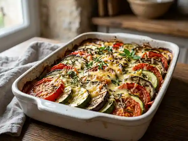Gratin de légumes du soleil fondant et doré - Photo de présentation