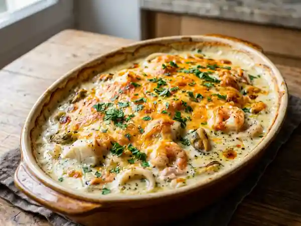 Gratin Onctueux de Poisson et Fruits de Mer - Photo de présentation