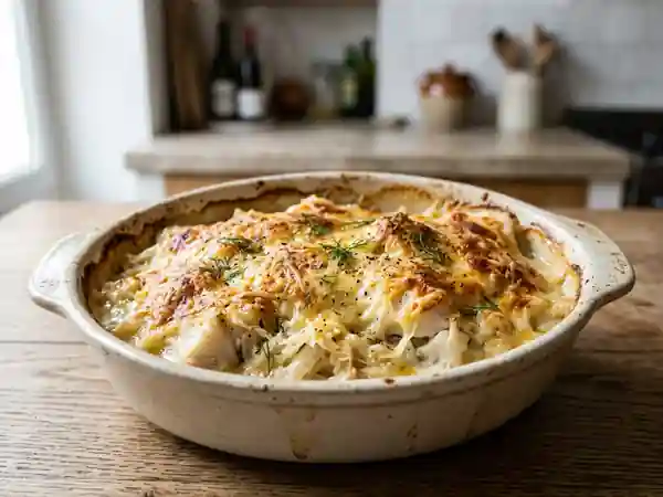 Poisson à la choucroute gratiné et onctueux - Photo de présentation
