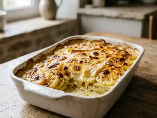 Gratin de pommes de terre au reblochon crémeux - Photo de présentation