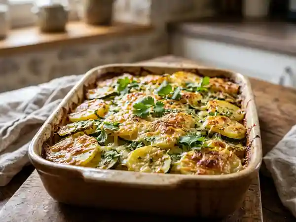 Gratin de courgettes crémeux à la coriandre - Photo de présentation