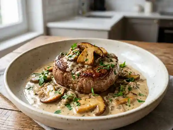 Grenadins de veau fondants aux cèpes - Photo de présentation