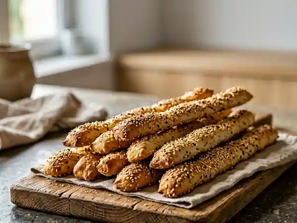 Gressins au sésame craquants et dorés - Photo de présentation