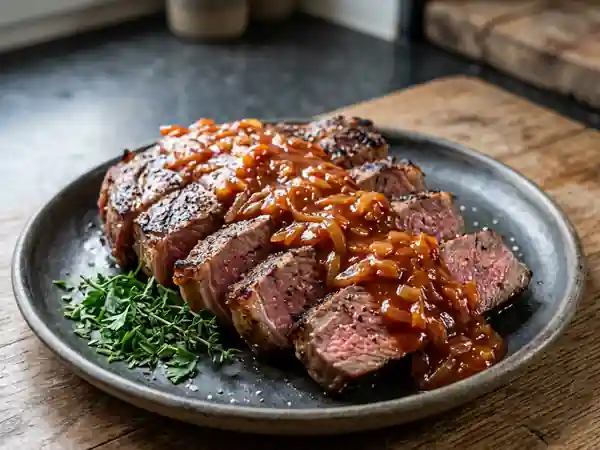 Côte de bœuf grillée sauce BBQ fumée - Photo de présentation